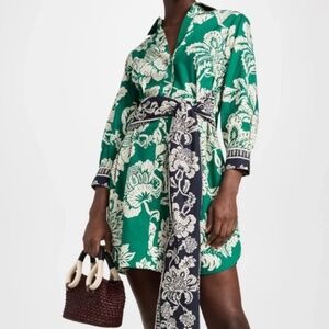 NWT Cara Cara Leighton Dress in Flora Stamp Green
